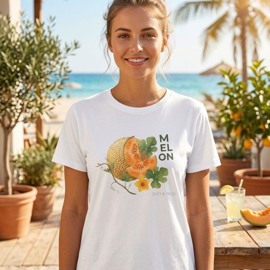 Camiseta algodón orgánico "Melón"