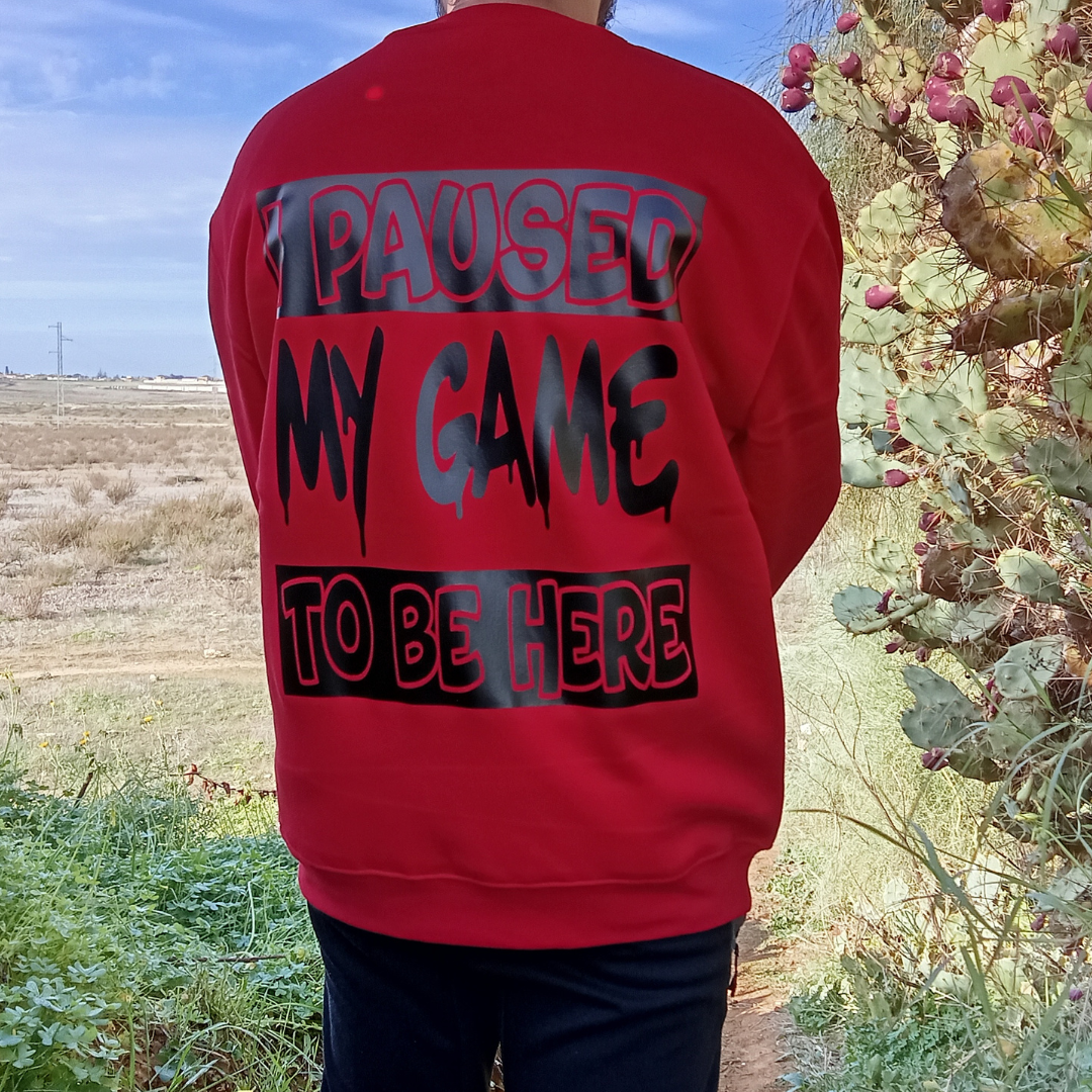 Sudadera Clasica "I paused my game to be here"