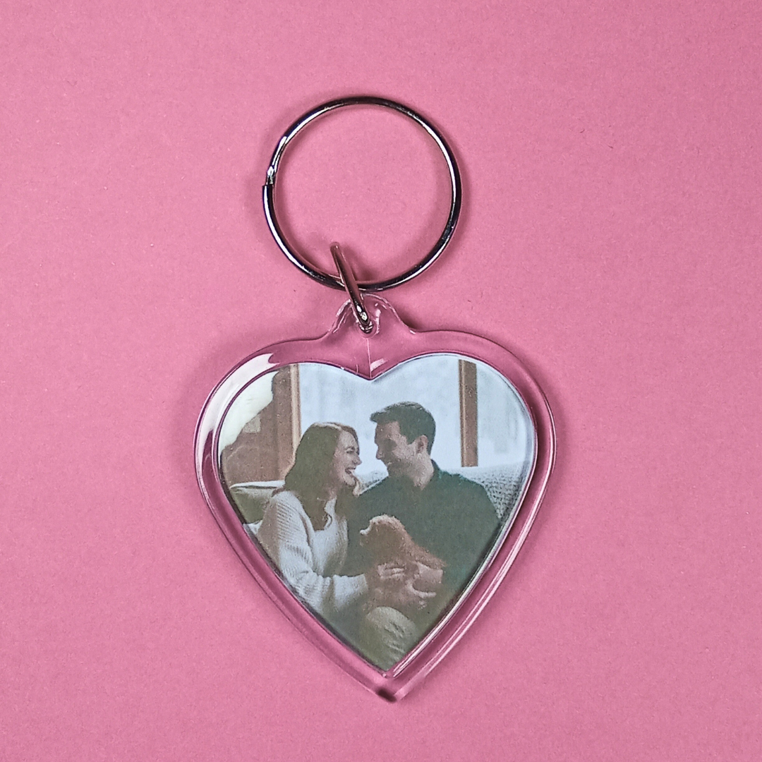 Llavero acrílico corazón personalizado
