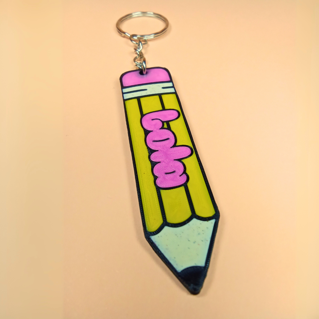 Llavero personalizado "Lápiz Escolar"