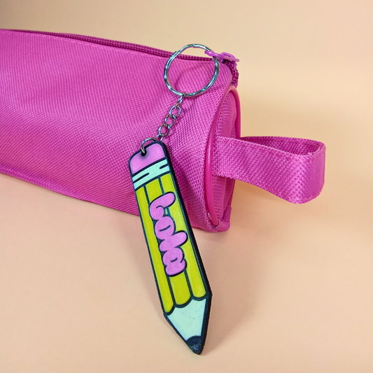 Llavero personalizado "Lápiz Escolar"