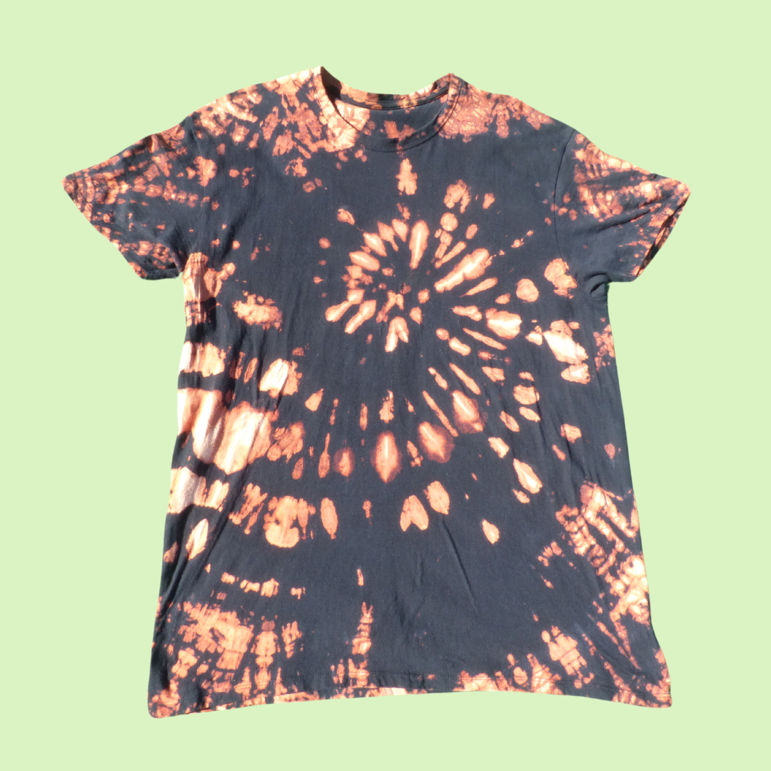 Camiseta Tye-Dye negro-naranja