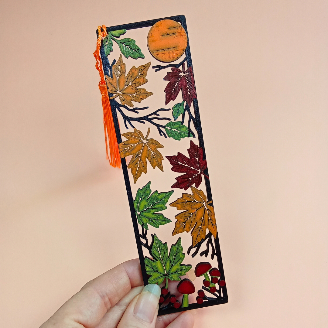 Marcapáginas 3D "Atardecer de otoño"