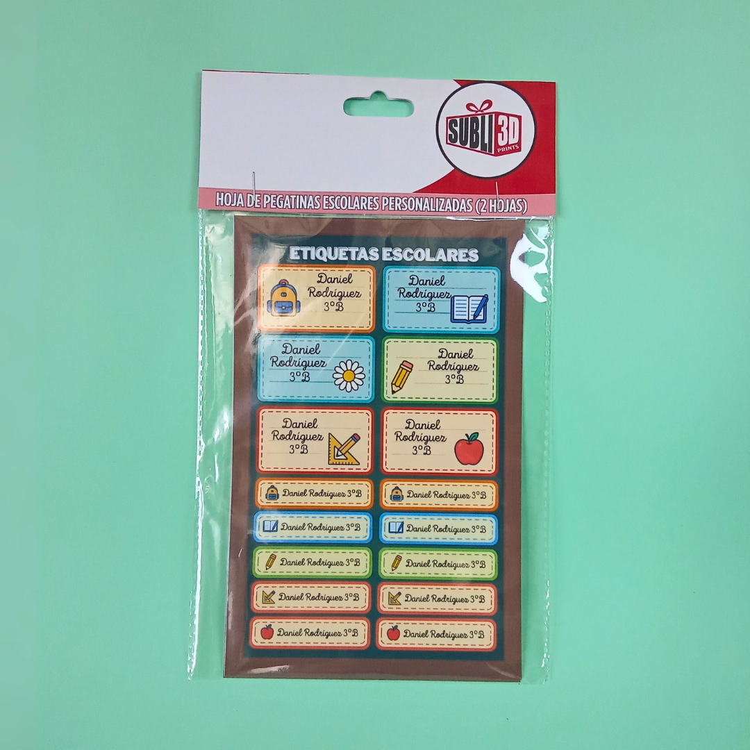 Pegatinas Escolares Personalizadas