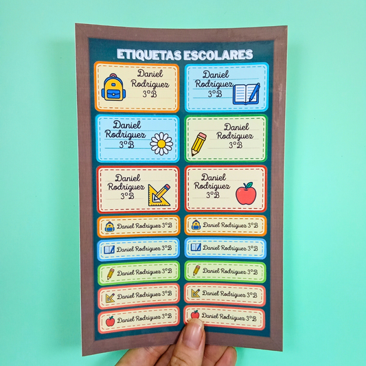 Pegatinas Escolares Personalizadas