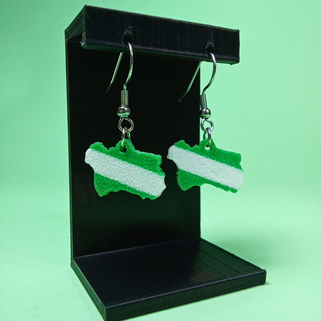 Pendientes 3D "Mapa de Andalucía"
