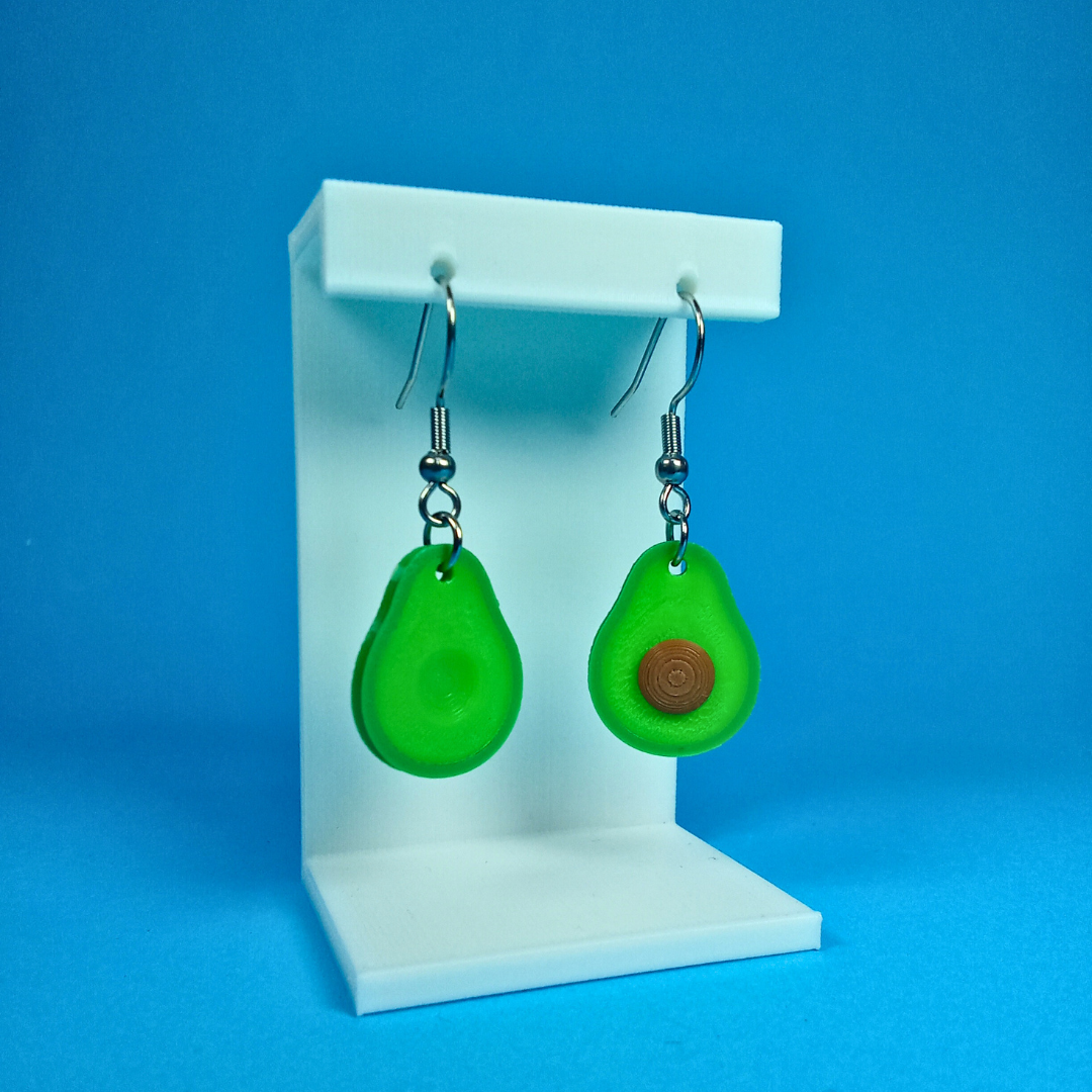 Pendientes 3D "Aguacate"