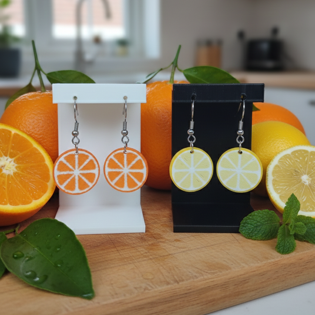 Pendientes 3D "Cítricos"