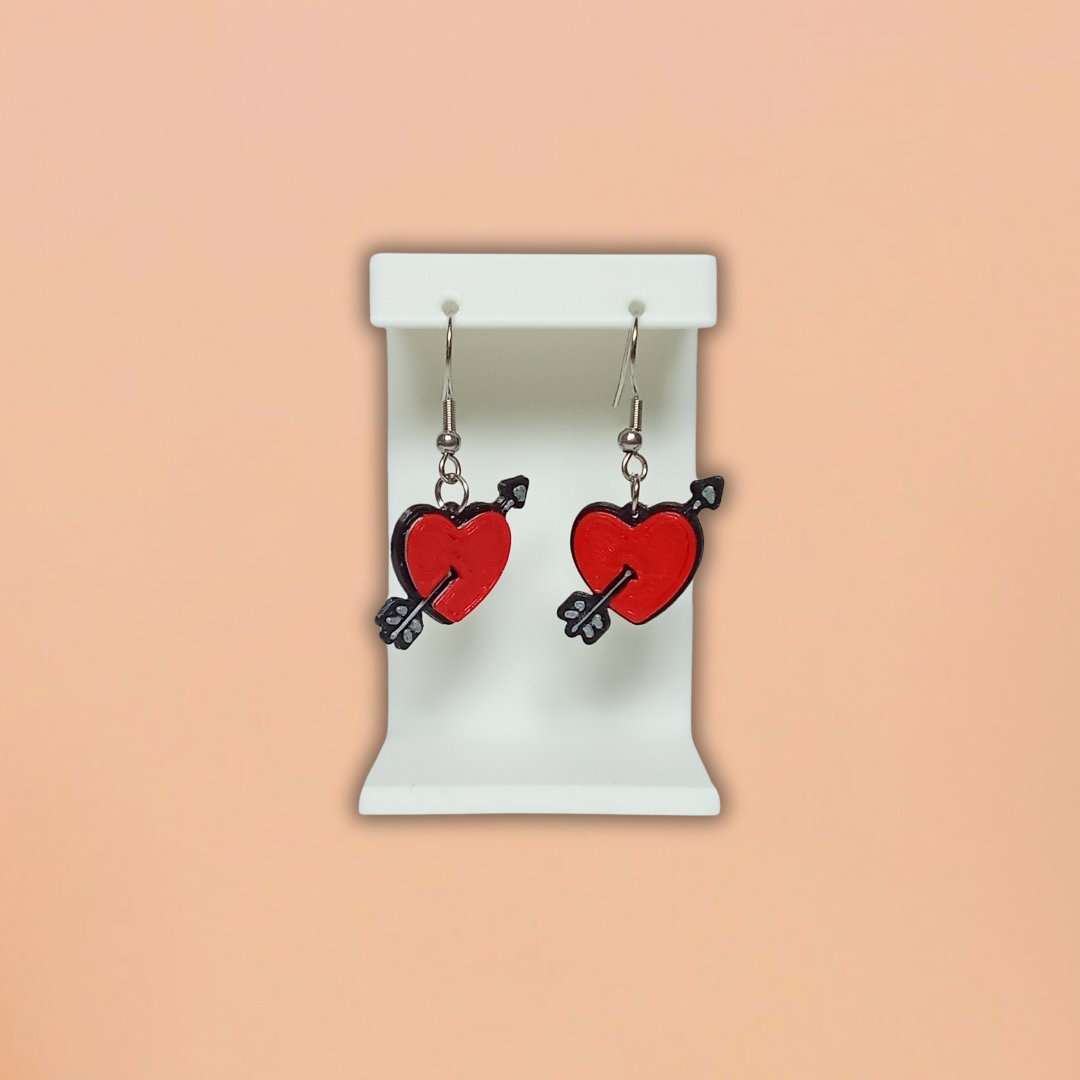 Pendientes 3D "San Valentín"