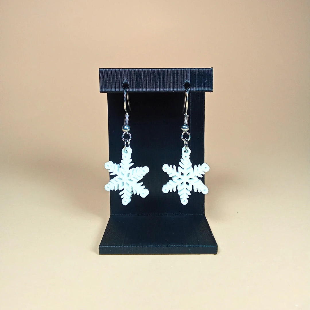 Pendientes 3D "Copo de nieve"