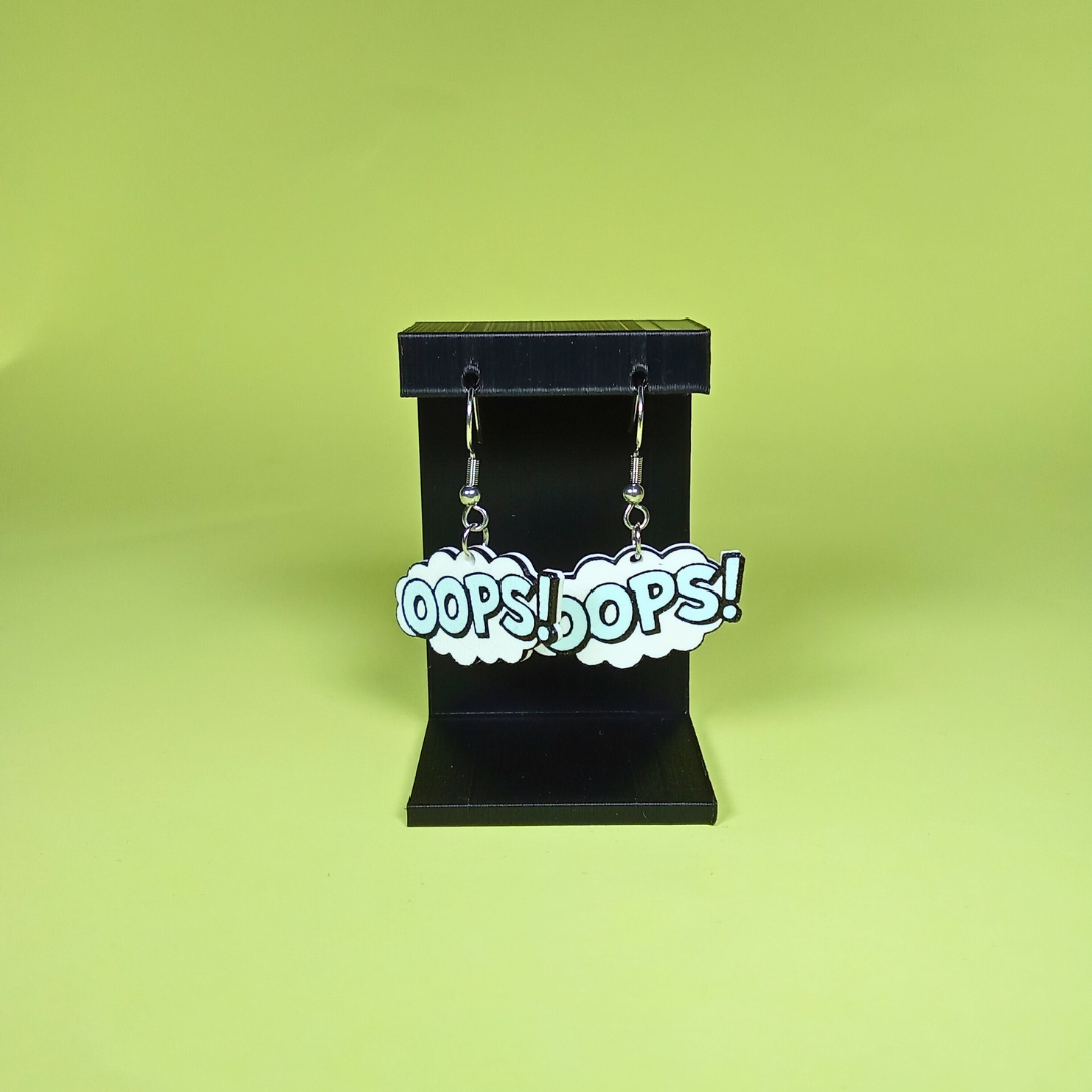 Pendientes 3D "Cómics"