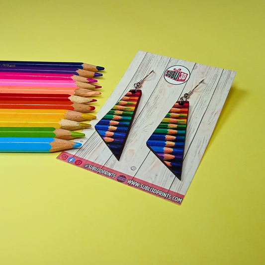 Pendientes "Lápices de colores"