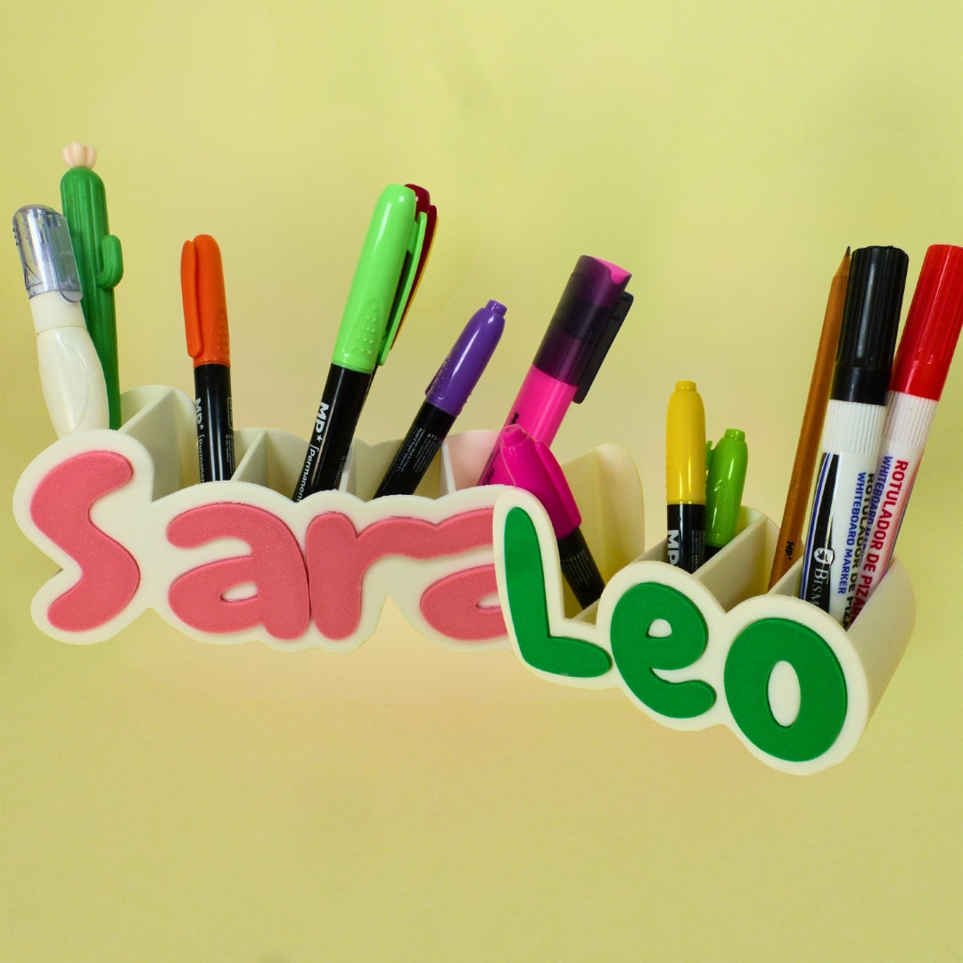 Portalápices 3D Personalizado con Nombre