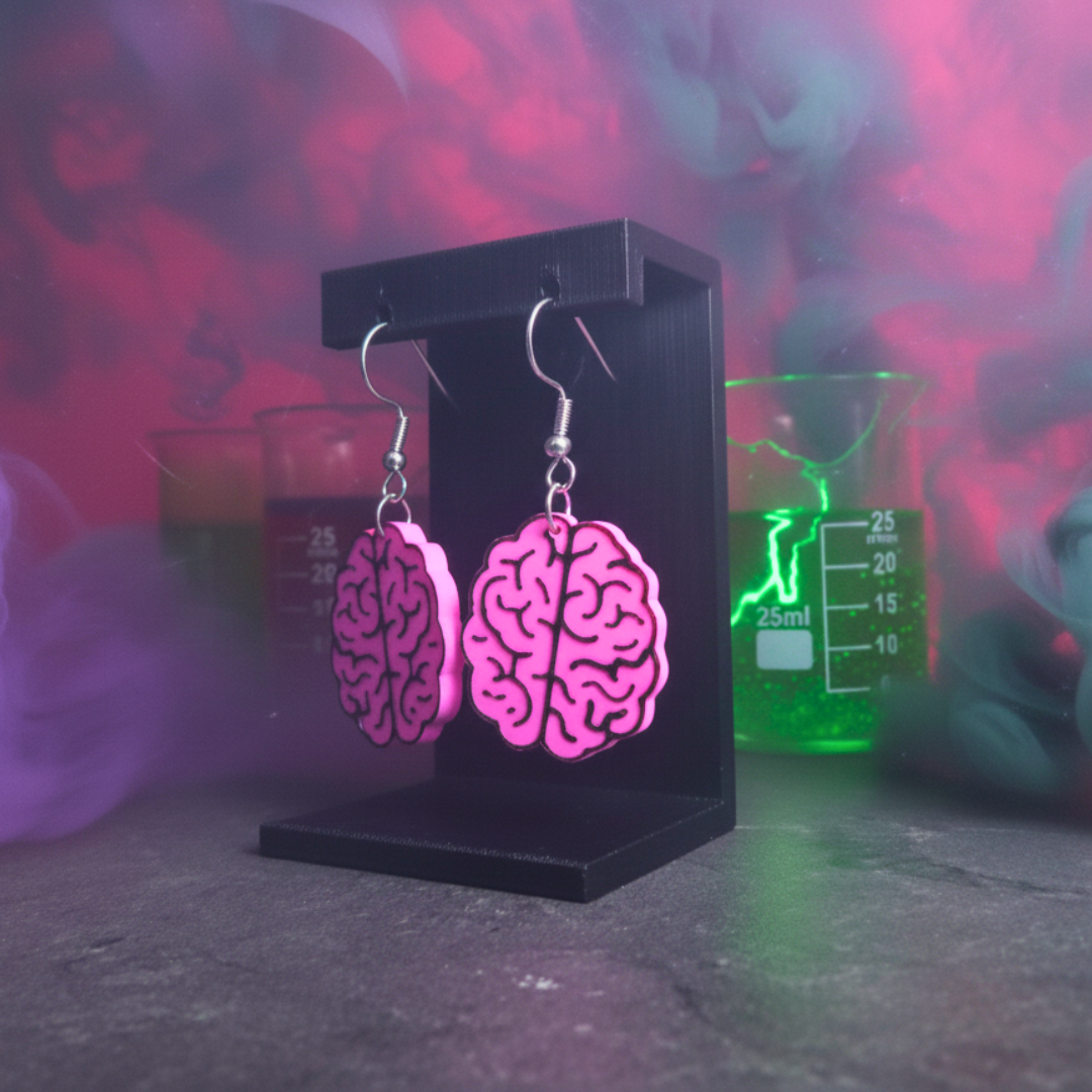Pendientes 3D "Brain"