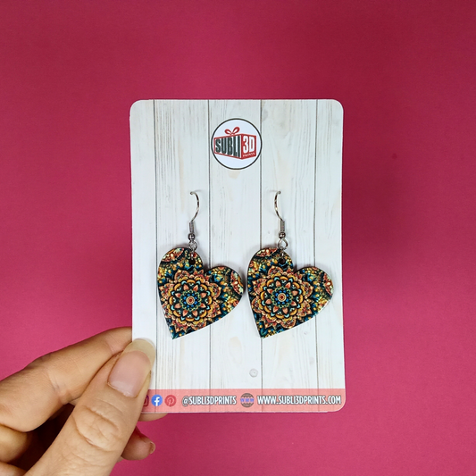 Pendientes "Mandala Heart"