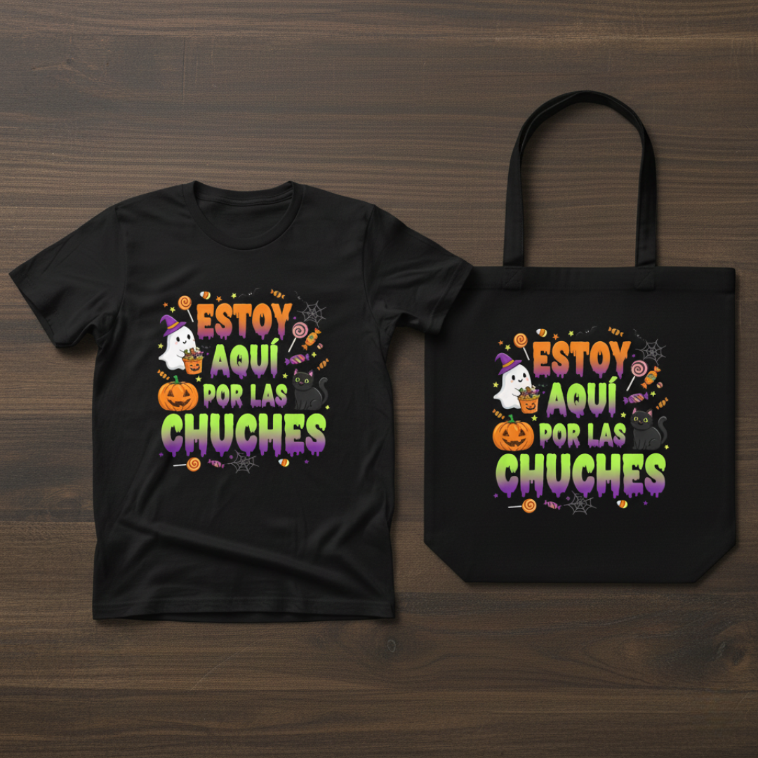 Bolsa de tela "Estoy aquí por las chuches"