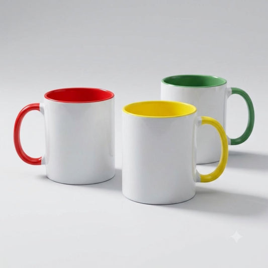 Taza bicolor interior y asa personalizada