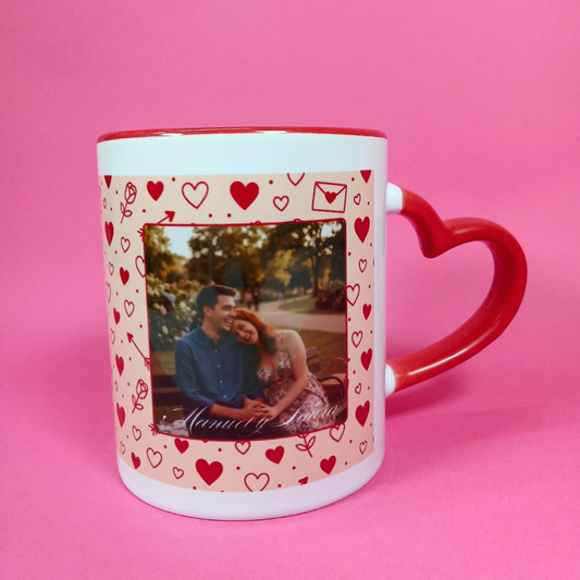 Taza corazón personalizada