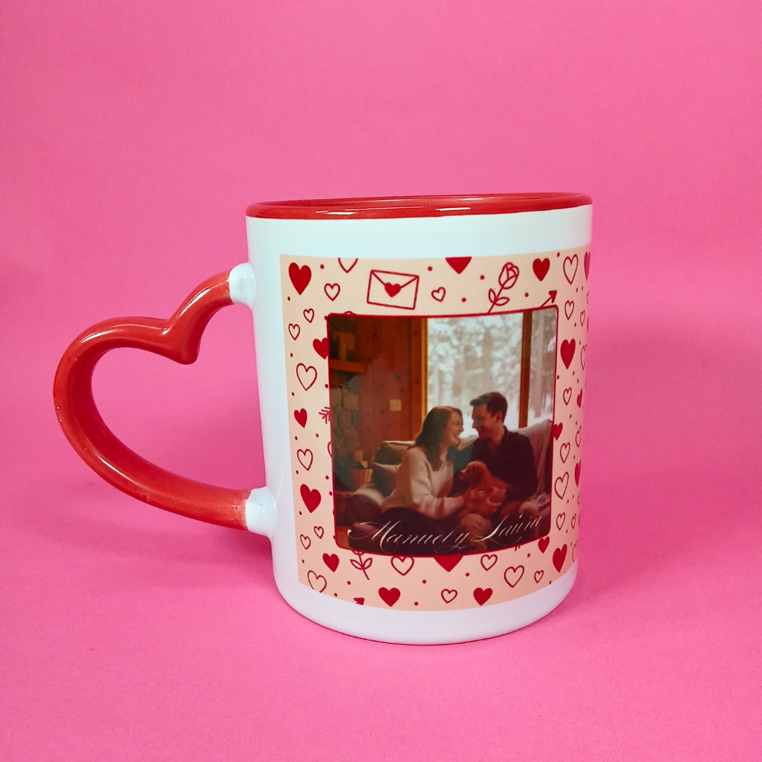 Taza corazón personalizada