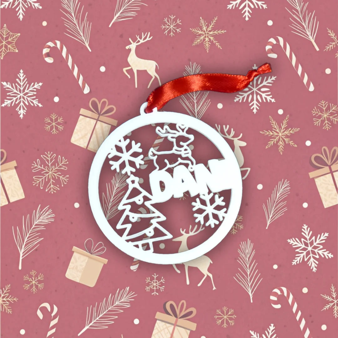 Bola de navidad personalizada con nombre a un color - Product Image