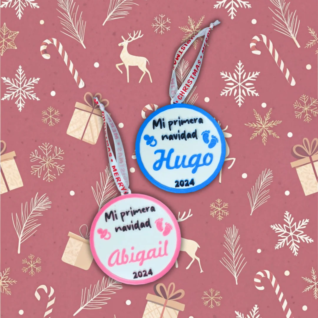 Bola de navidad personalizada Mi primera navidad con nombre - Product Image