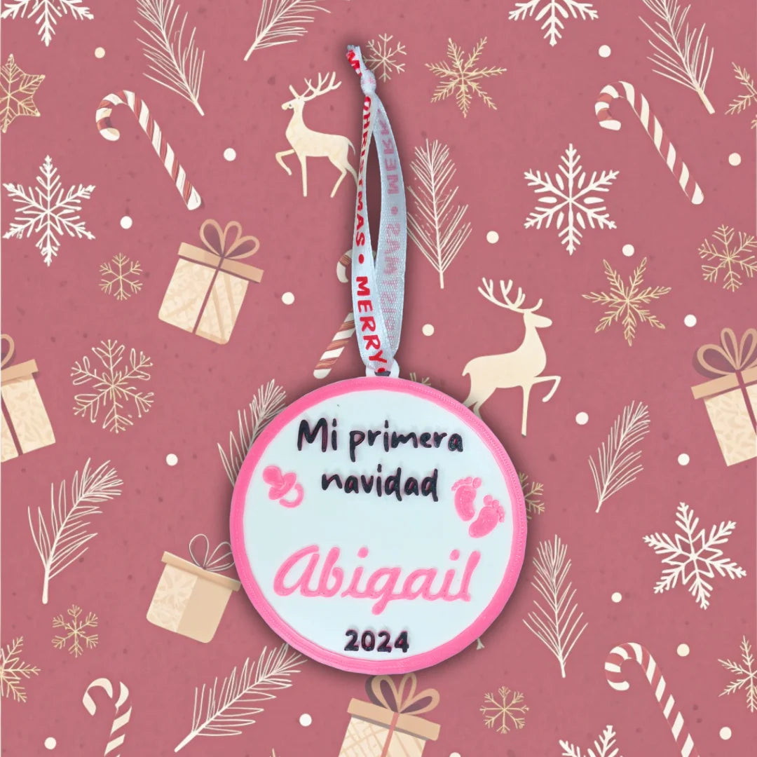 Bola de navidad personalizada Mi primera navidad con nombre - Product Image