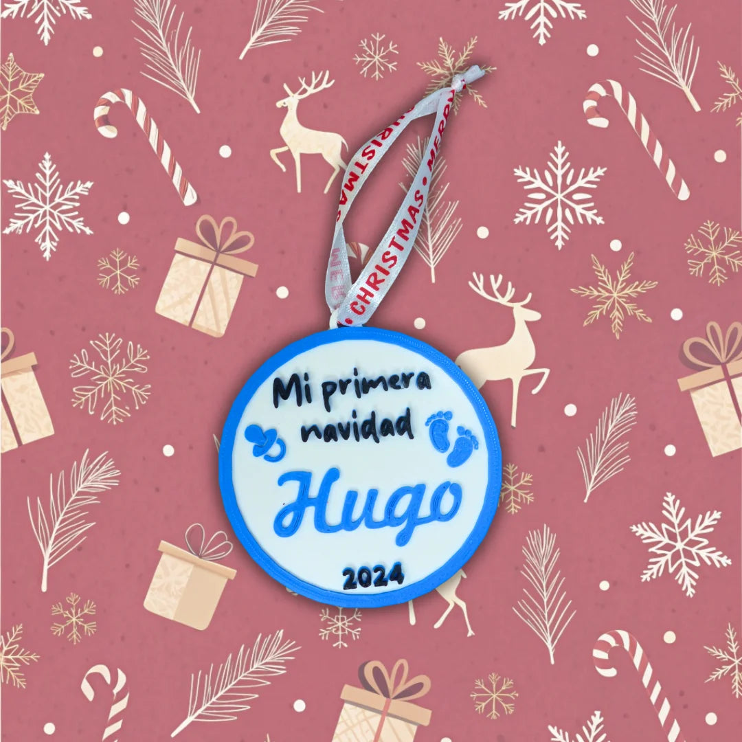 Bola de navidad personalizada Mi primera navidad con nombre - Product Image