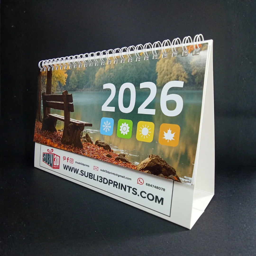 Calendario sobremesa horizontal 2026 personalizado - Product Image