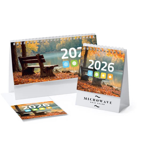 Calendario sobremesa horizontal 2026 personalizado - Product Image