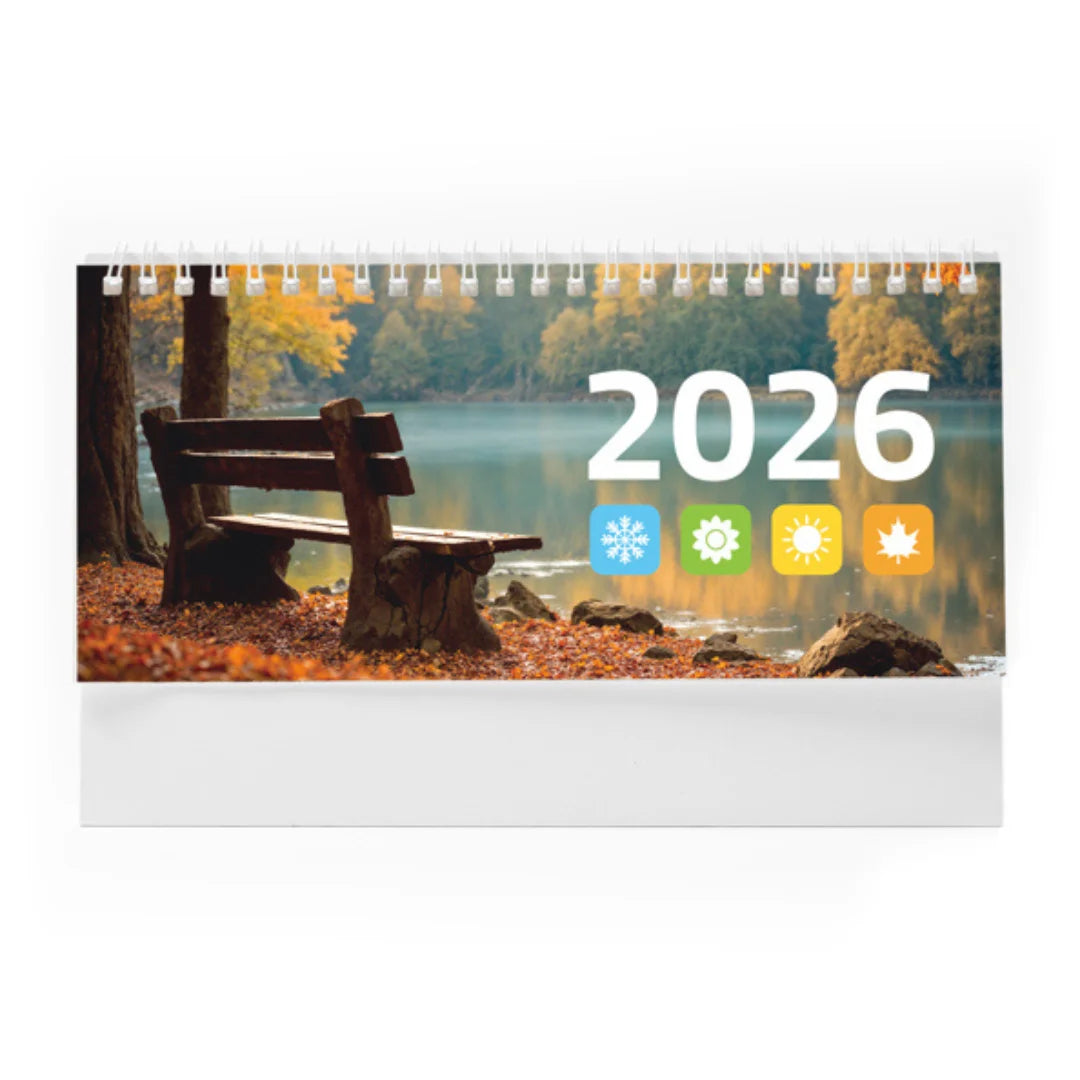 Calendario sobremesa horizontal 2026 personalizado - Product Image