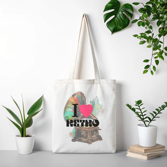 Bolsa de tela "I love retro"