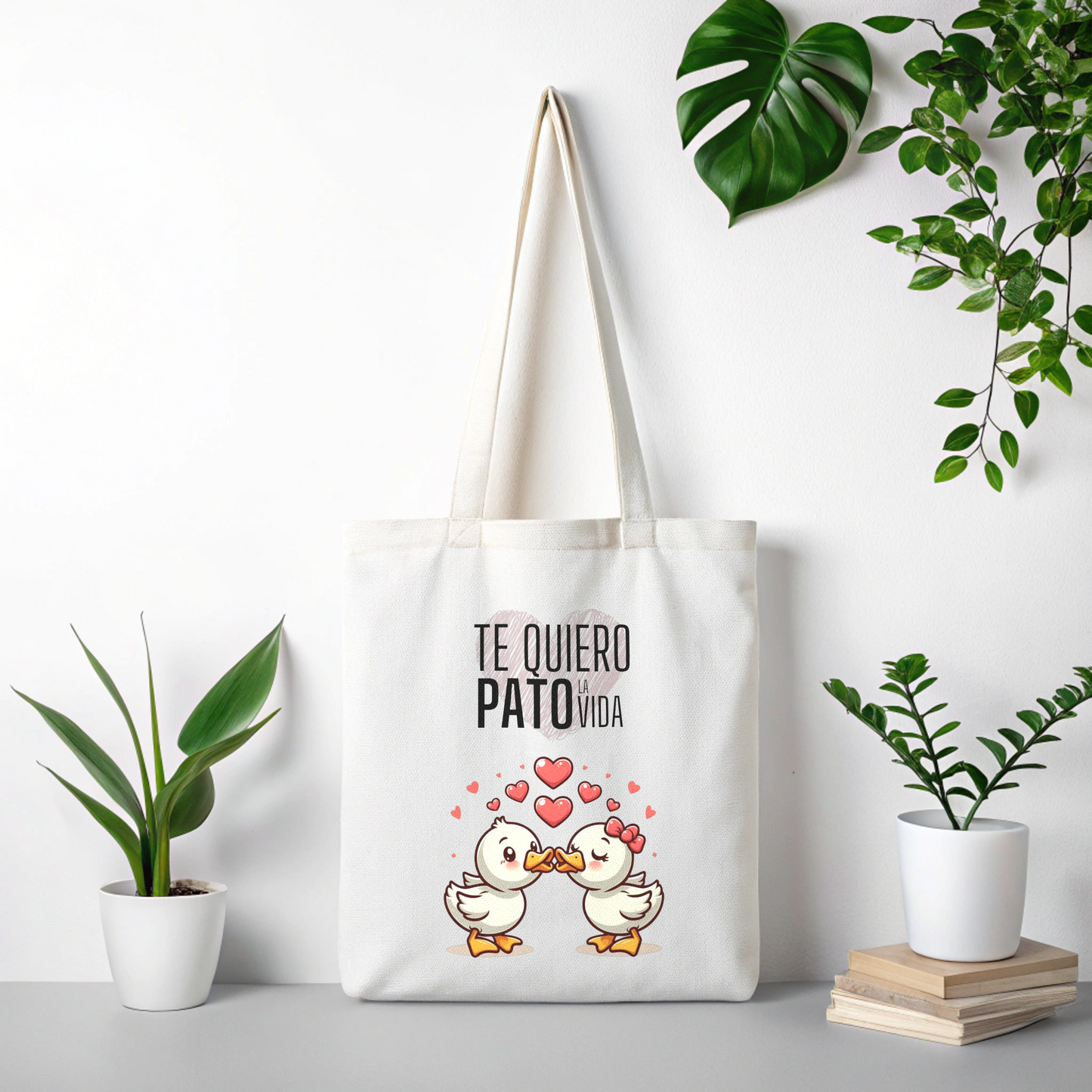 Bolsa de tela "Te quiero pato la vida"