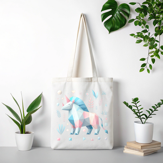 Bolsa de tela "Animal fantasía geométrico"