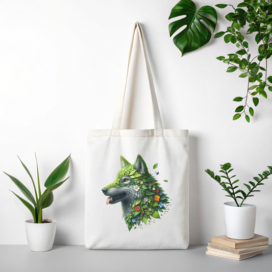 Bolsa de tela "Lobo naturaleza"