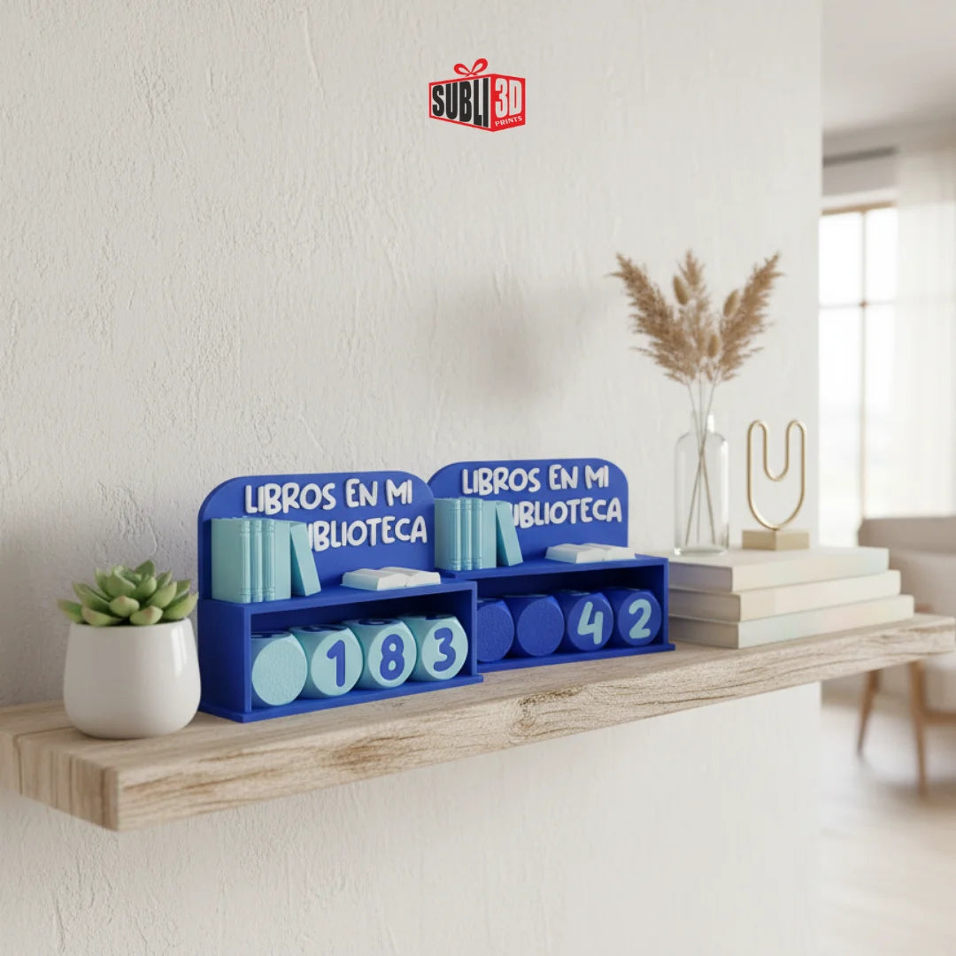 Contador de Libros en Mi Biblioteca – Adorno en Impresión 3D para Lectores - Product Image