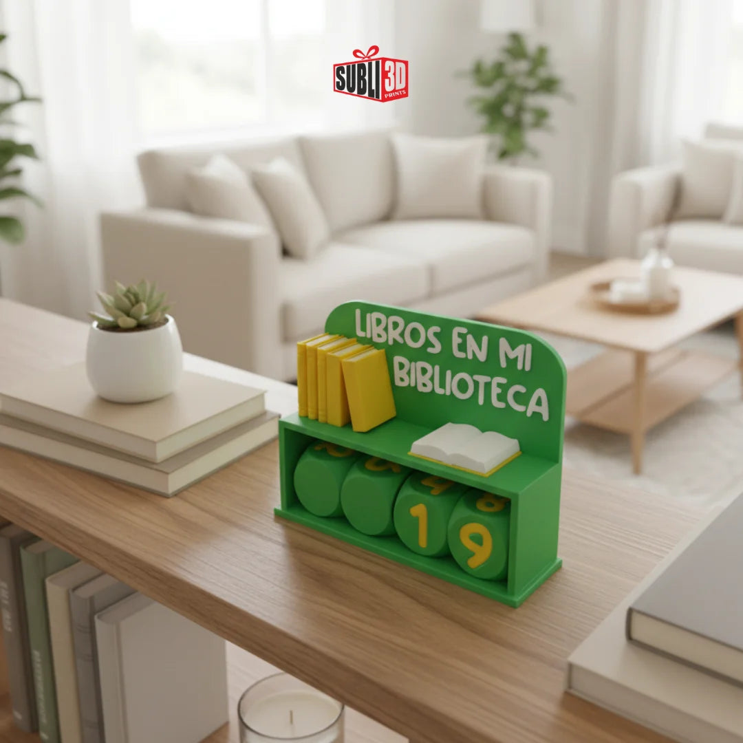 Contador de Libros en Mi Biblioteca – Adorno en Impresión 3D para Lectores - Product Image