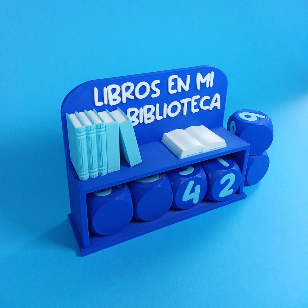 Contador de Libros en Mi Biblioteca – Adorno en Impresión 3D para Lectores - Product Image