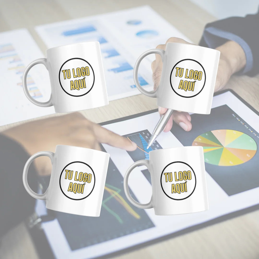 Juego 4 tazas Personalizadas con Foto o Logo - Product Image