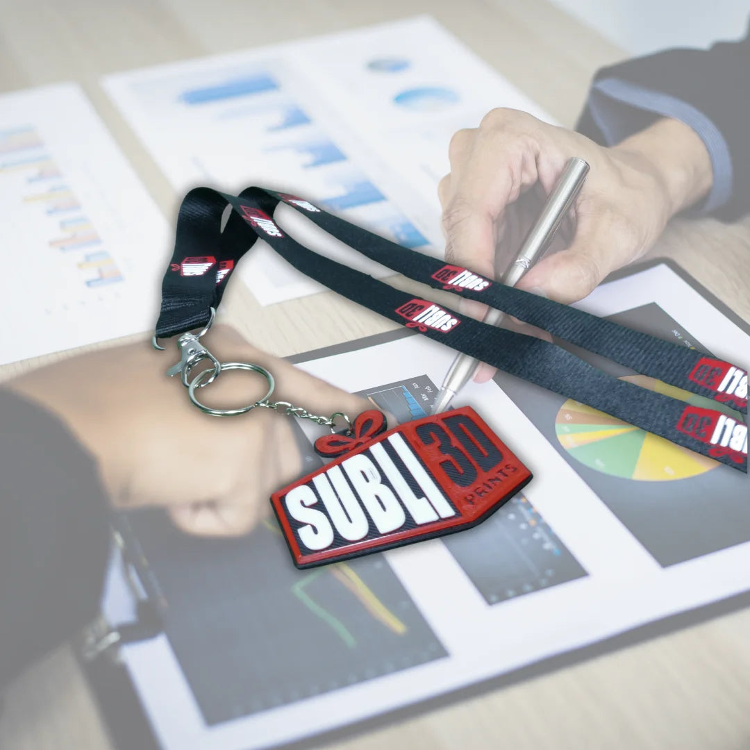 Llavero 3D personalizado con lanyard a juego - Product Image