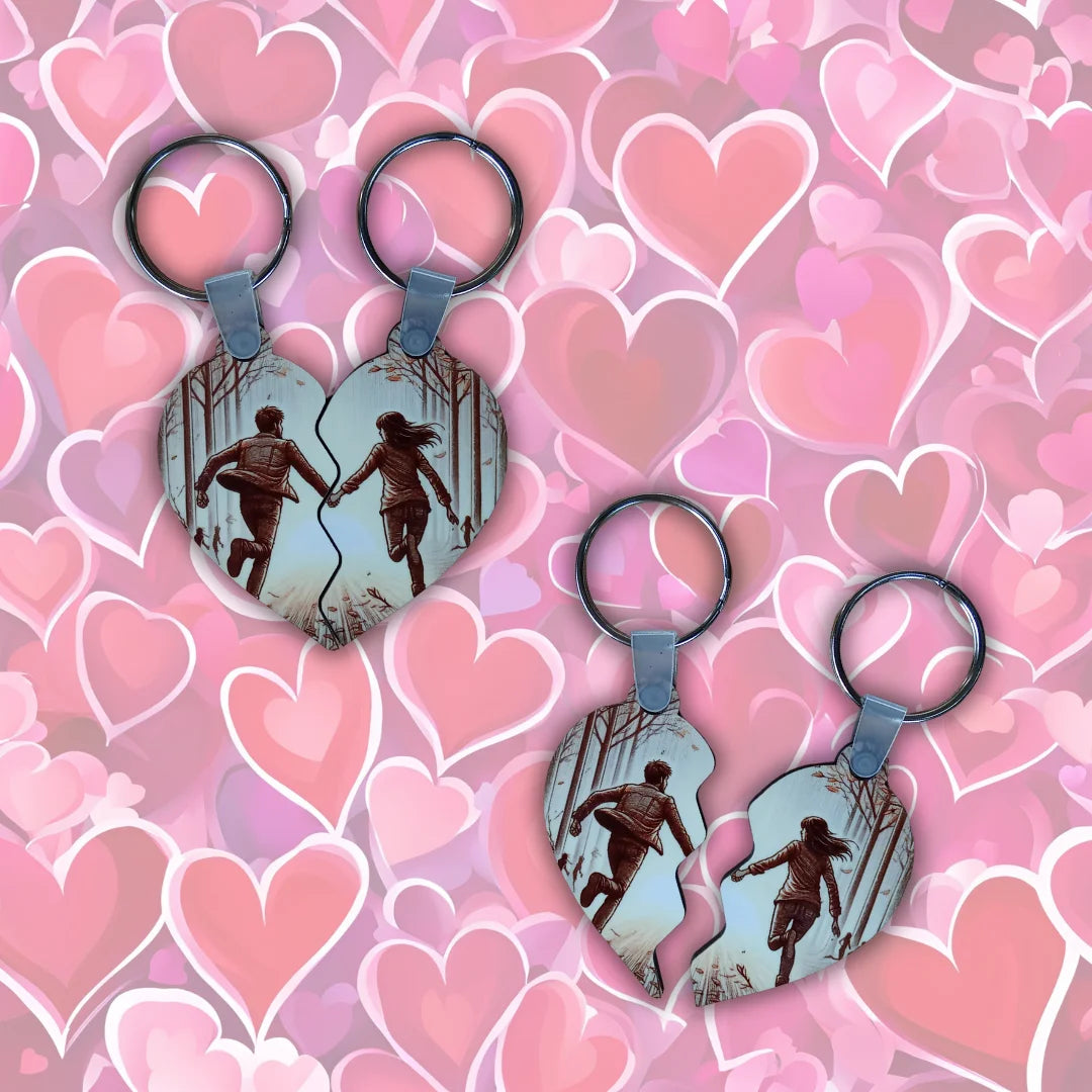 Llavero Corazón partido personalizado - Product Image