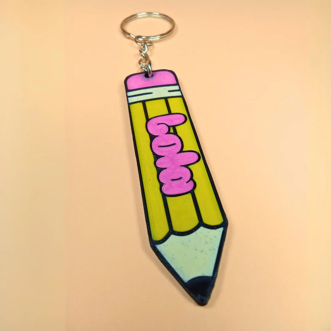 Llavero personalizado "Lápiz Escolar" - Product Image