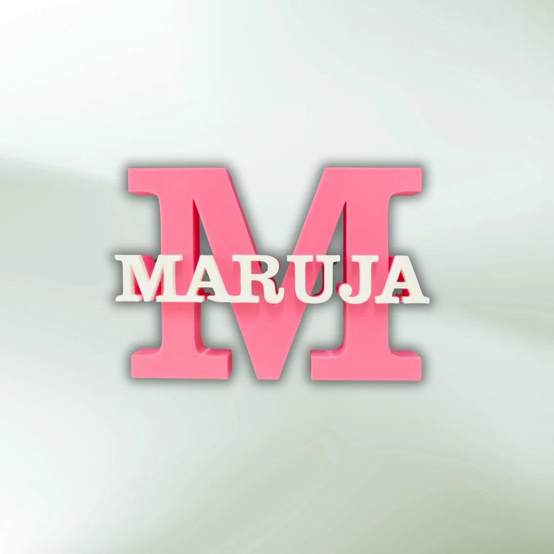 Nombre con inicial 3D - Product Image