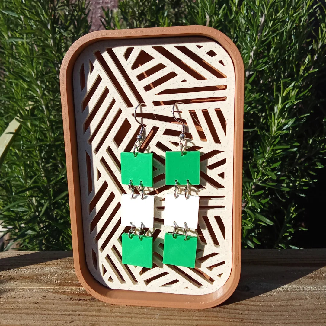 Pendientes 3D "Bandera de Andalucía" - Product Image