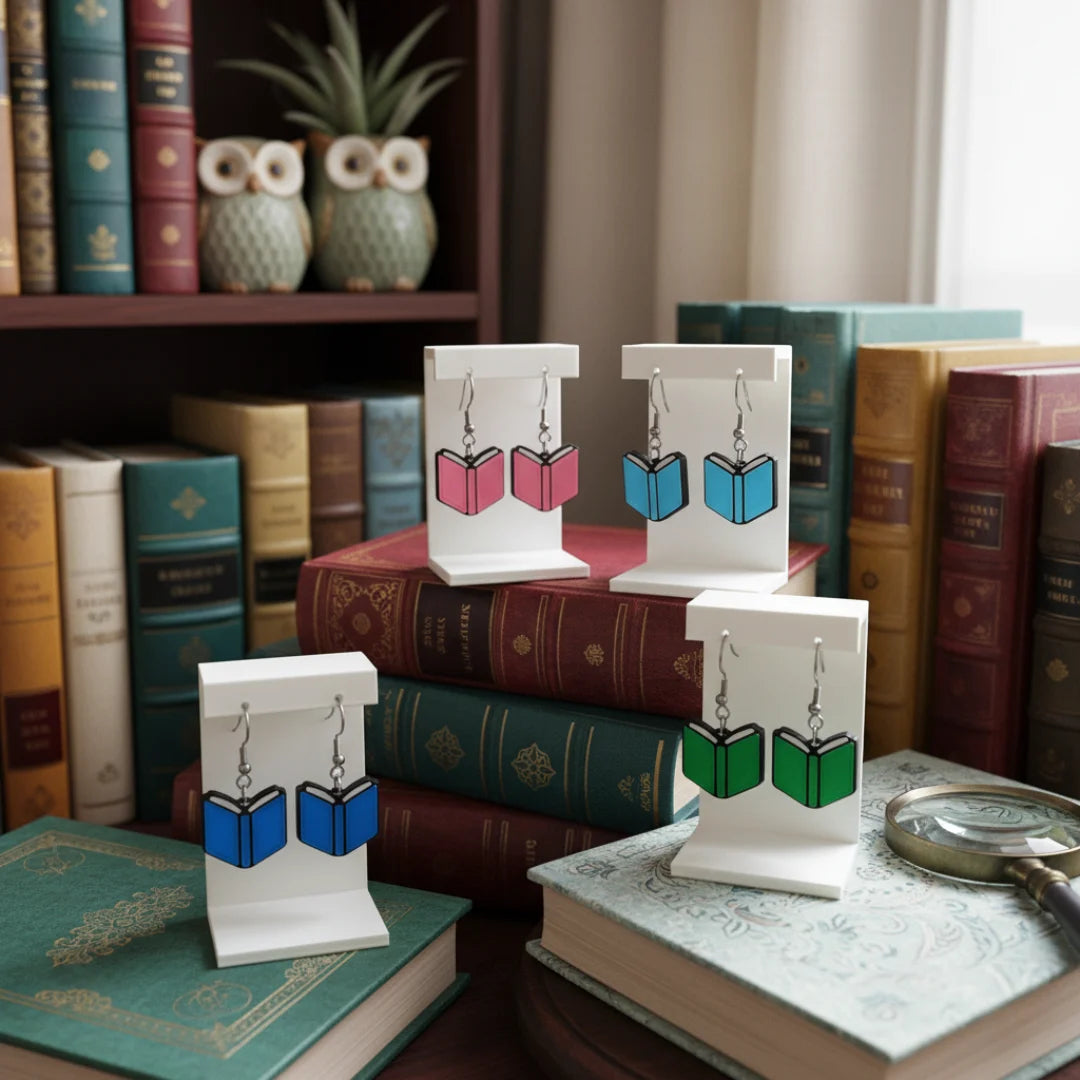 Pendientes 3D "Book" - Product Image