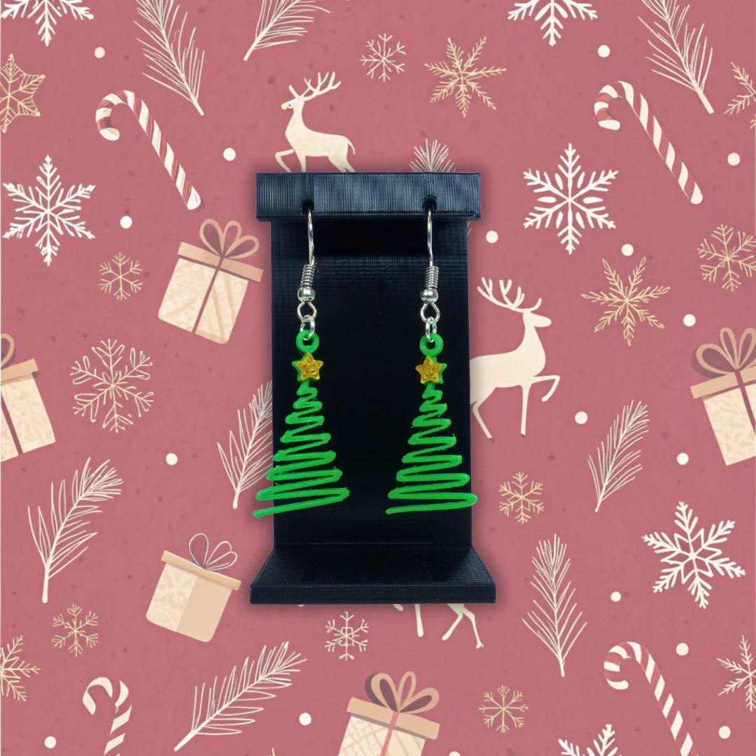 Pendientes 3D "Elegant tree christmas" - Product Image
