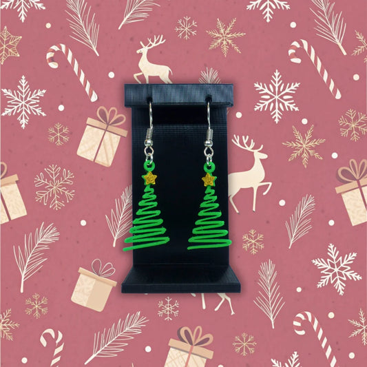 Pendientes 3D "Elegant tree christmas" - Product Image