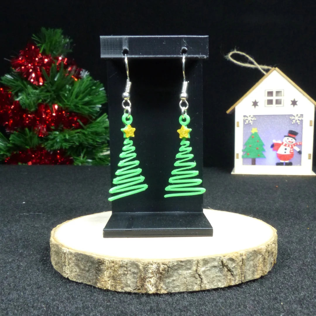 Pendientes 3D "Elegant tree christmas" - Product Image