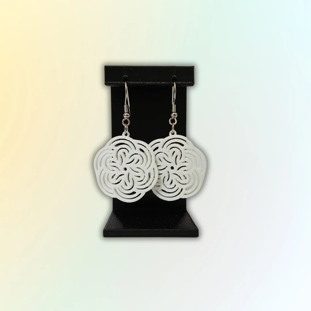 Pendientes 3D "Geometric flower" - Product Image