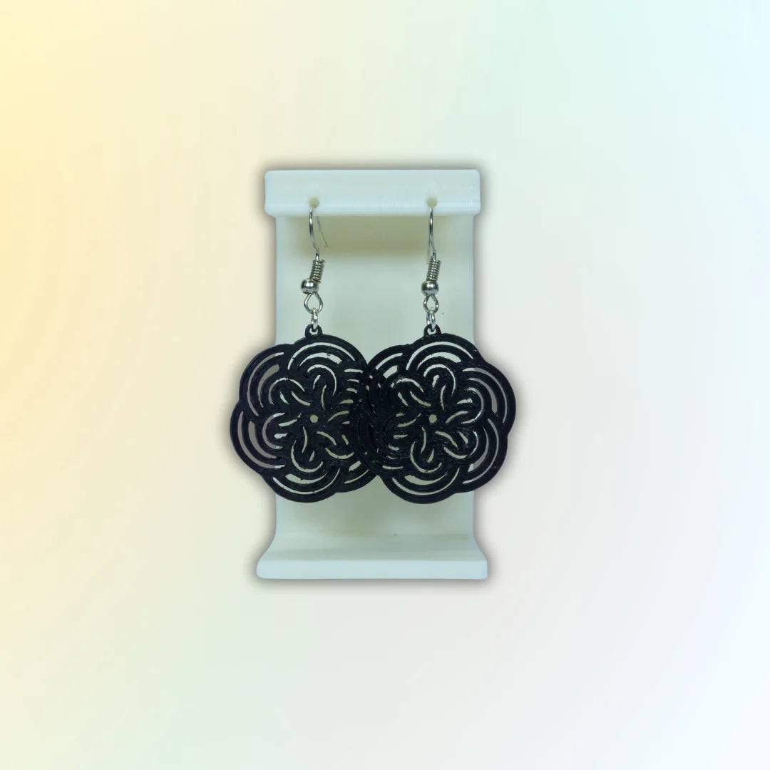 Pendientes 3D "Geometric flower" - Product Image