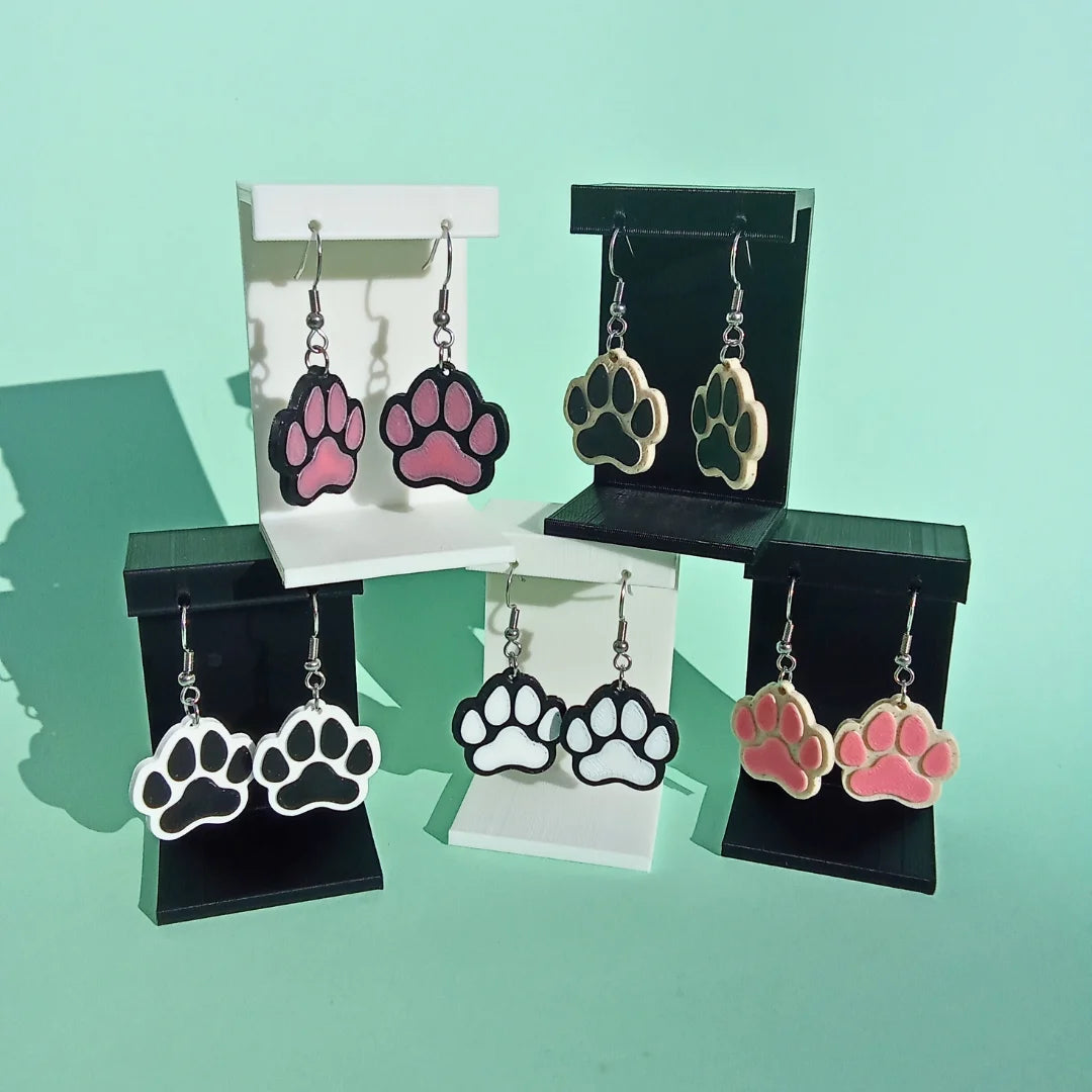 Pendientes 3D "Huella de mascota" - Product Image